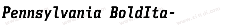 Pennsylvania BoldIta字体转换
